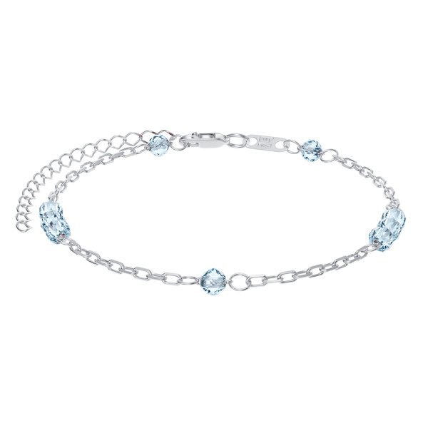 Браслет из серебра с топазом